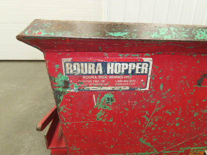 Roura Self Dumping Hopper 1/3 Yard Forklift Steel Dumpster 40x48x24" 2000LBS