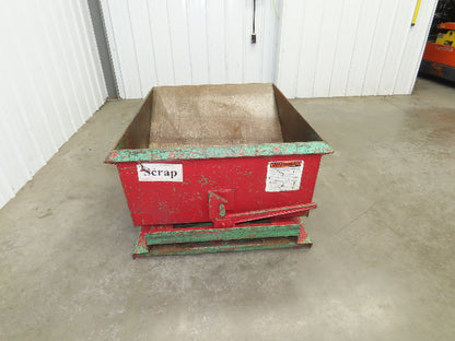 Roura Self Dumping Hopper 1/3 Yard Forklift Steel Dumpster 40x48x24" 2000LBS