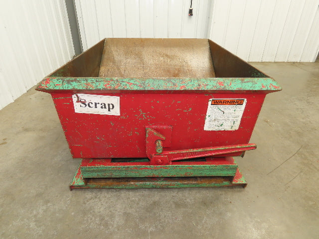 Roura Self Dumping Hopper 1/3 Yard Forklift Steel Dumpster 40x48x24" 2000LBS