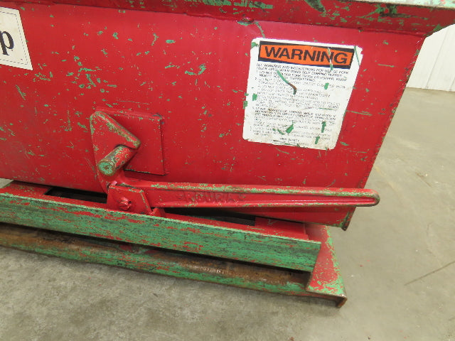 Roura Self Dumping Hopper 1/3 Yard Forklift Steel Dumpster 40x48x24" 2000LBS