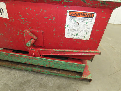 Roura Self Dumping Hopper 1/3 Yard Forklift Steel Dumpster 40x48x24" 2000LBS