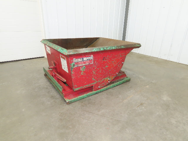 Roura Self Dumping Hopper 1/3 Yard Forklift Steel Dumpster 40x48x24" 2000LBS
