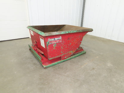 Roura Self Dumping Hopper 1/3 Yard Forklift Steel Dumpster 40x48x24" 2000LBS