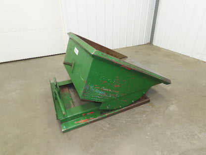 Roura Self Dumping Hopper 1/3 Yard Forklift Steel Dumpster 40x48x24" 2000LBS