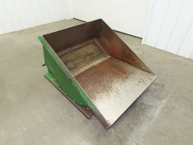 Roura Self Dumping Hopper 1/3 Yard Forklift Steel Dumpster 40x48x24" 2000LBS