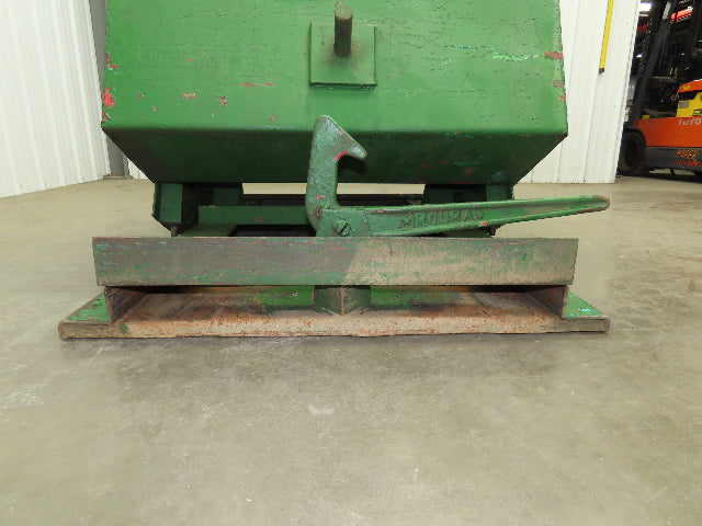 Roura Self Dumping Hopper 1/3 Yard Forklift Steel Dumpster 40x48x24" 2000LBS