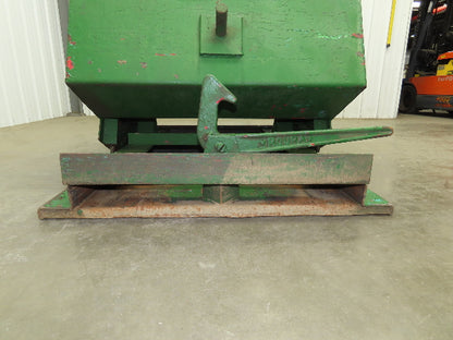 Roura Self Dumping Hopper 1/3 Yard Forklift Steel Dumpster 40x48x24" 2000LBS