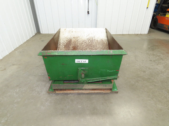 Roura Self Dumping Hopper 1/3 Yard Forklift Steel Dumpster 40x48x24" 2000LBS