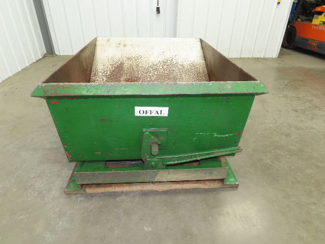 Roura Self Dumping Hopper 1/3 Yard Forklift Steel Dumpster 40x48x24" 2000LBS