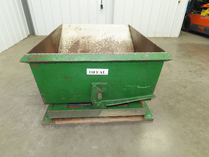 Roura Self Dumping Hopper 1/3 Yard Forklift Steel Dumpster 40x48x24" 2000LBS