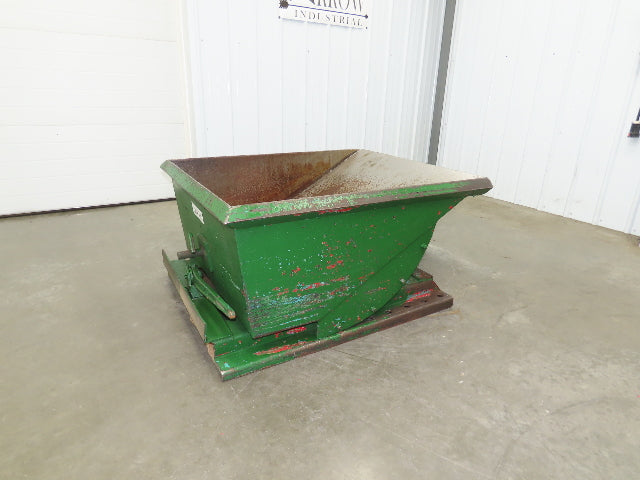 Roura Self Dumping Hopper 1/3 Yard Forklift Steel Dumpster 40x48x24" 2000LBS