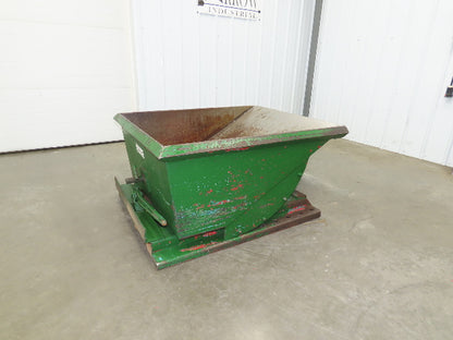Roura Self Dumping Hopper 1/3 Yard Forklift Steel Dumpster 40x48x24" 2000LBS