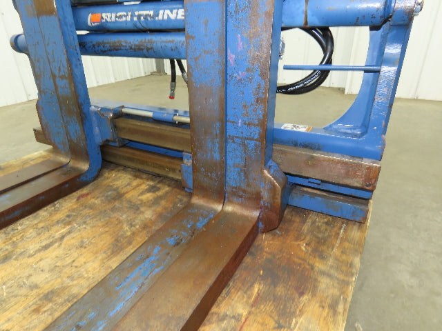 Rightline Lift Truck 48" Forks Attachment Single-Double Pallet Handler Class 2