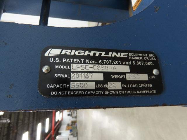 Rightline Lift Truck 48" Forks Attachment Single-Double Pallet Handler Class 2