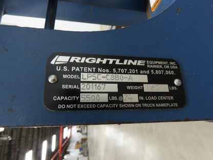 Rightline Lift Truck 48" Forks Attachment Single-Double Pallet Handler Class 2