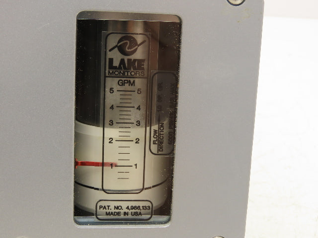 Lake M4S-7WD-05EPR Variable Area Flow Monitor 6000 PSI 5 GPM 125-250 VAC/VDC