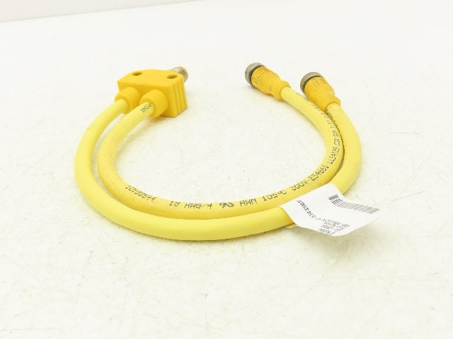 Turck VB2-FSM 4.4/2 RKC 4T-0.3/0.3/S90/SV Two Branch Splitter Cord Set M12