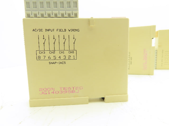 OPTO 22 SNAP-IAC5 4-Ch 90-140 VAC/VDC Digital Discrete Input Module Lot of 10