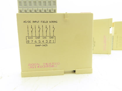 OPTO 22 SNAP-IAC5 4-Ch 90-140 VAC/VDC Digital Discrete Input Module Lot of 10