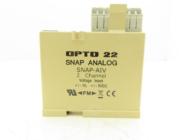 OPTO 22 SNAP-AIV SNAP I/O Analog Input Module 2 Channel -10V to +10V DC Lot of 3