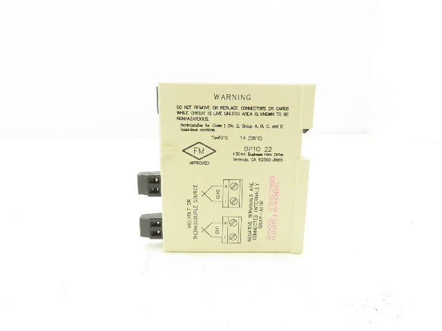OPTO 22 SNAP-AITM Analog Input Module 2 Channels Thermocouple -150mV to +150mV