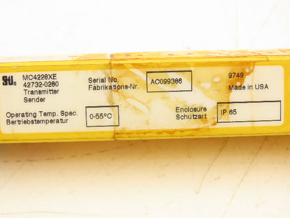 STI MC4228XE MicroSafe MC4200 Series Safety Light Curtain Transmitter 28"