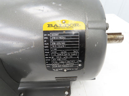 Baldor M3309T AC Motor 5Hp 1160 RPM 230/460V 3PH 215T TEFC 1-3/8" Shaft