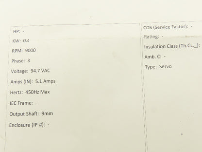 Rexroth Indramat MKD025B-144-GG0-KN Permanent Magnet Servo Motor 94.7VAC 9000rpm