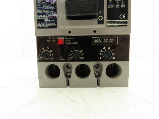 Siemens FXD63B100 SENTRON Series Circuit Breaker 100A 3-Pole 600V Molded Case