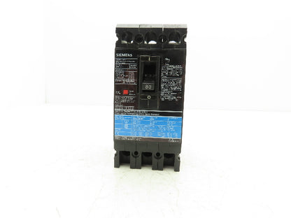 Siemens ED43B080 SENTRON 80A Circuit Breaker 480V 3-Pole