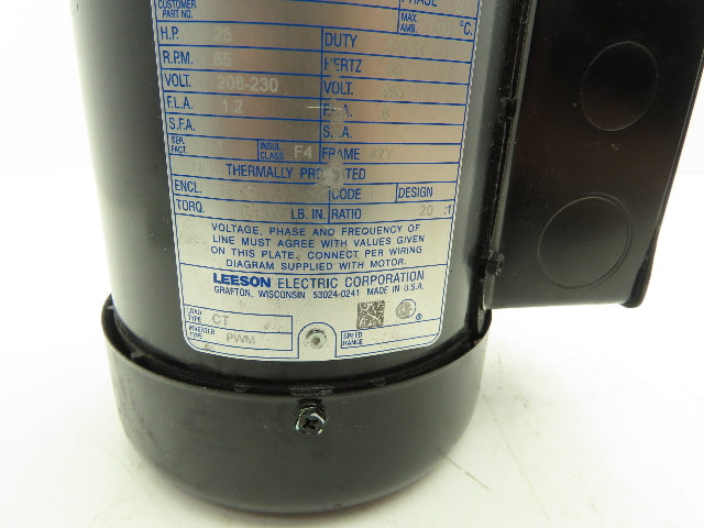 Leeson 096068.00 Gearmotor 20:1 Ratio 85rpm 230/460V 3PH C42T17FZ31A 3/4" Shaft