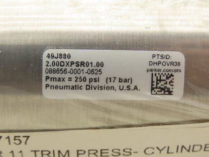 Parker 2.00DXPSR01.00 Pneumatic Air Cylinder 2" Bore x 1" Stroke Nose/Pivot Mt