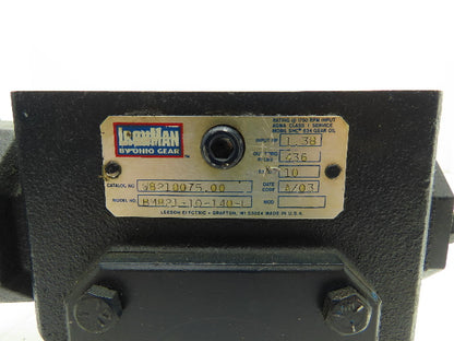 Leeson IronMan BM821-10-140-L Worm Gearbox 10:1 Reducer 1.38Hp 175rpm 140TC LH