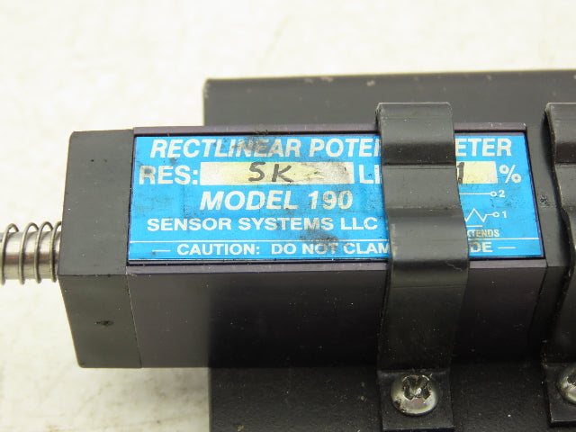 Sensor Systems 190 Rectilinear Potentiometer 7/8" Travel 5 Pin Lot of 2