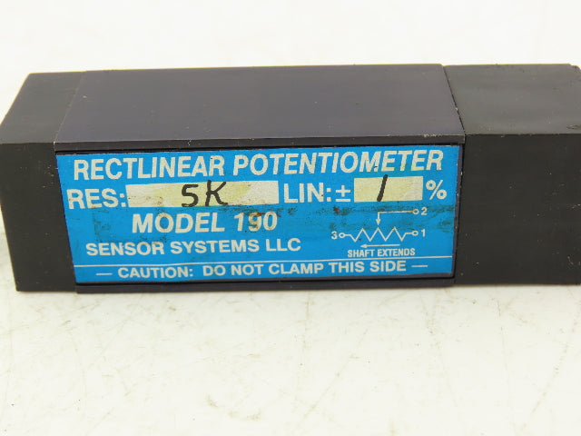 Sensor Systems 190 Rectilinear Potentiometer 7/8" Travel 5 Pin Lot of 2