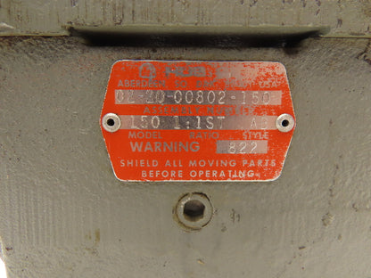 Hub City Model 150 Bevel Gear Drive 1:1 Gearbox 12Hp 1150rpm 02-20-00802-150
