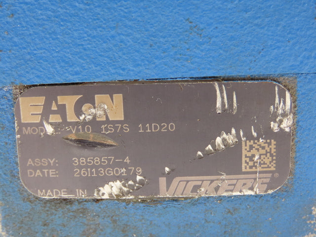 Eaton Vickers V10 1S7S 11D20 Hydraulic Vane Pump 7gpm 2000psi Splined 9 Tooth