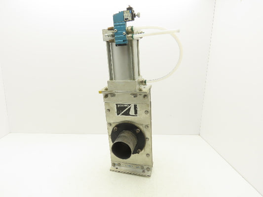 Salina Vortex HA03-HT3 Pneumatic Slide Knife Gate Valve 3" Steel Pipe Connection