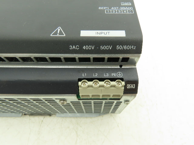 Siemens 6EP1437-3BA00 SITOP Modular Power Supply 24VDC 40A Out 480V 3Ph In