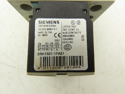 Siemens 3RT1026-1BB40 Motor Starter Contactor 25A 20Hp 575V 3P 24VDC Lot of 5