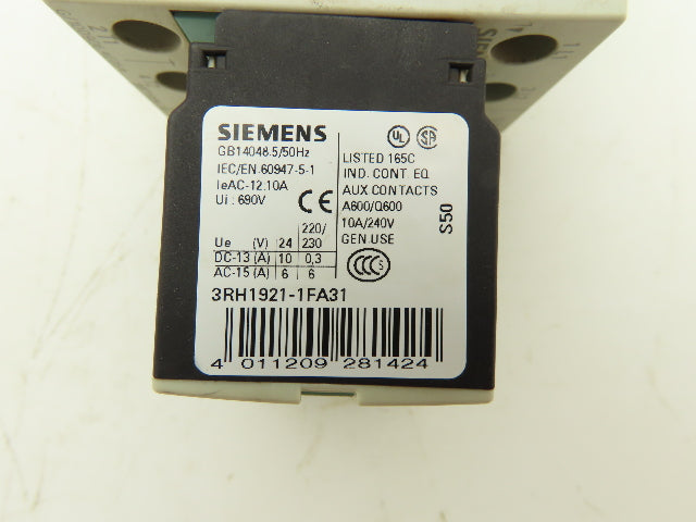Siemens 3RT1024-1BB40 Motor Starter Contactor 12A 10Hp 575V 3P 24VDC Lot of 6