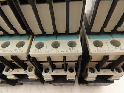 Siemens 3RT1024-1BB40 Motor Starter Contactor 12A 10Hp 575V 3P 24VDC Lot of 6