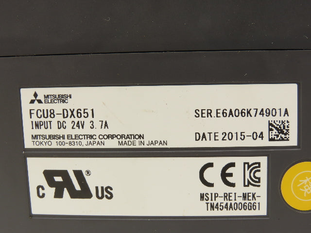 Mitsubishi Electric FCU8-DX651 CNC Machine Peripheral I/O Unit 24VDC 3.7A READ