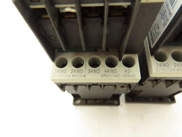 Siemens 3RH1140-1BB40 Contactor Relay Size S00 4NO 600VAC 10A Varistor Lot Of 10