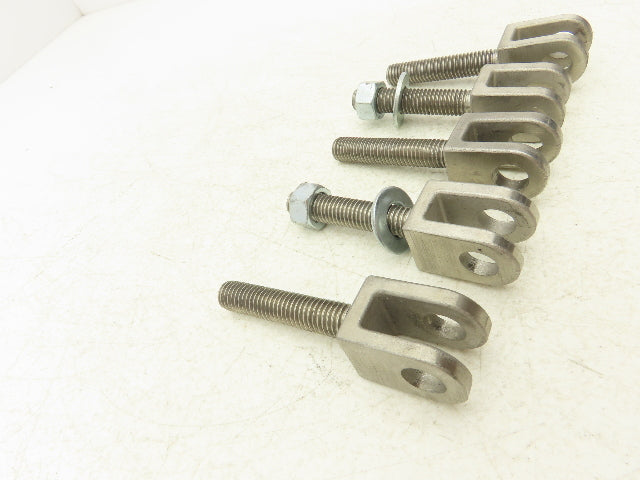 1/2" Clevis Stainless Steel 1/2"-13 x 2-1/2" Length Threaded Male Rod Lot of 5