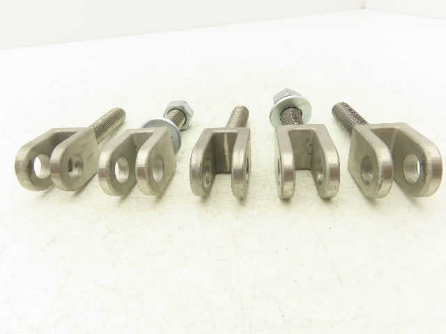 1/2" Clevis Stainless Steel 1/2"-13 x 2-1/2" Length Threaded Male Rod Lot of 5