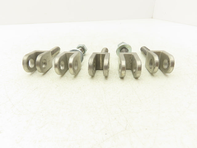 1/2" Clevis Stainless Steel 1/2"-13 x 2-1/2" Length Threaded Male Rod Lot of 5