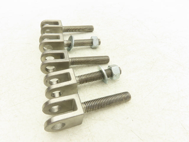 1/2" Clevis Stainless Steel 1/2"-13 x 2-1/2" Length Threaded Male Rod Lot of 5