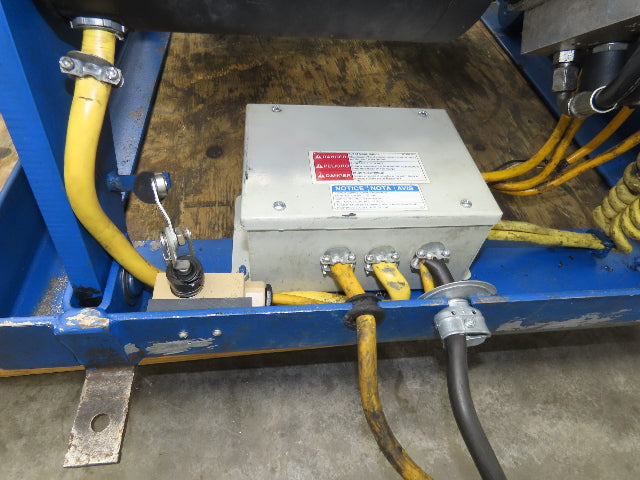 Vestil Hydraulic Lift End Tilt Table 2000lb 48"x48" Top 38° Tilt 36" Travel 460v