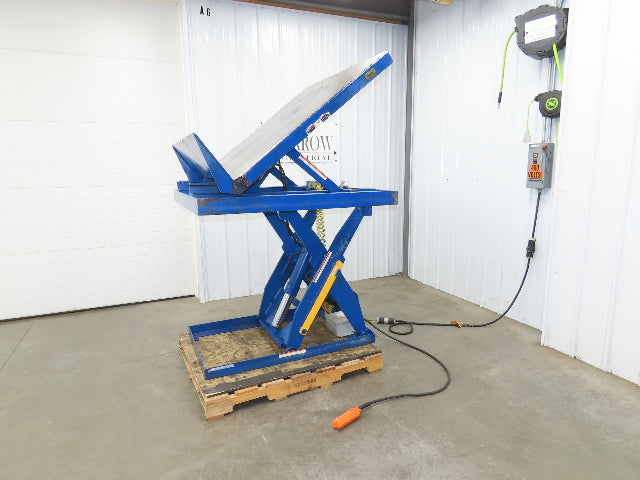 Vestil Hydraulic Lift End Tilt Table 2000lb 48"x48" Top 38° Tilt 36" Travel 460v